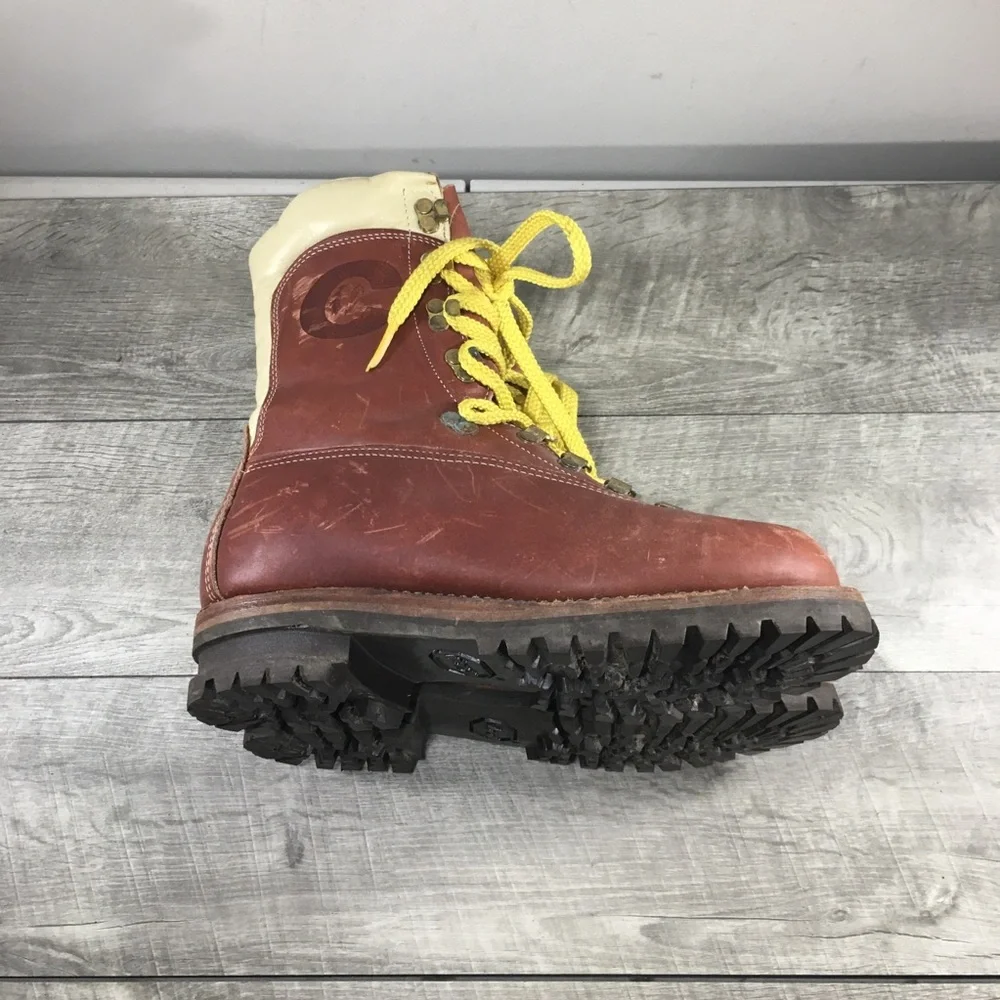 Vintage Chippewa Arctic 50 Mountain Climbing Hiking Sherpa Leather Men's Boots 6